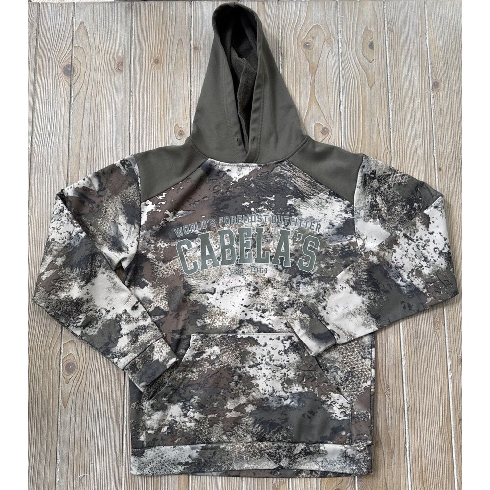 Cabela’s Hoodie Men’s Small Camo O2 Octane Pullover Sweatshirt Hunting